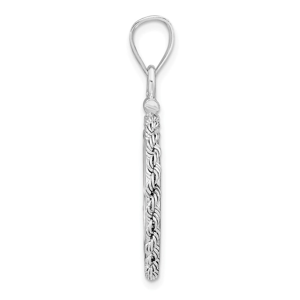 Sterling Silver 18 x 1.2mm $0.10 Screw Top Coin Rope Polished Bezel Pendant