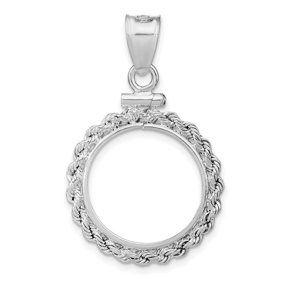 Sterling Silver 18 x 1.2mm $0.10 Screw Top Coin Rope Polished Bezel Pendant