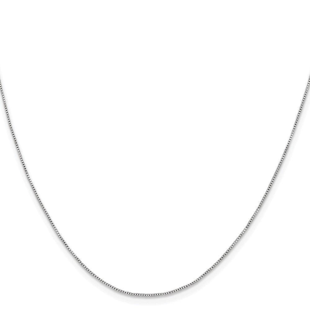 Sterling Silver Rhodium-plated .6mm Box Chain w/2in ext.
