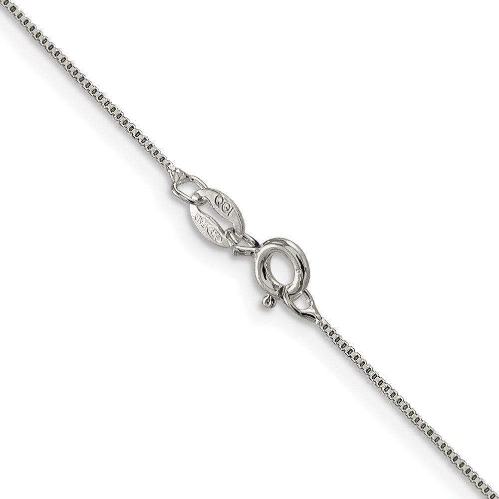 Sterling Silver Rhodium-plated .6mm Box Chain