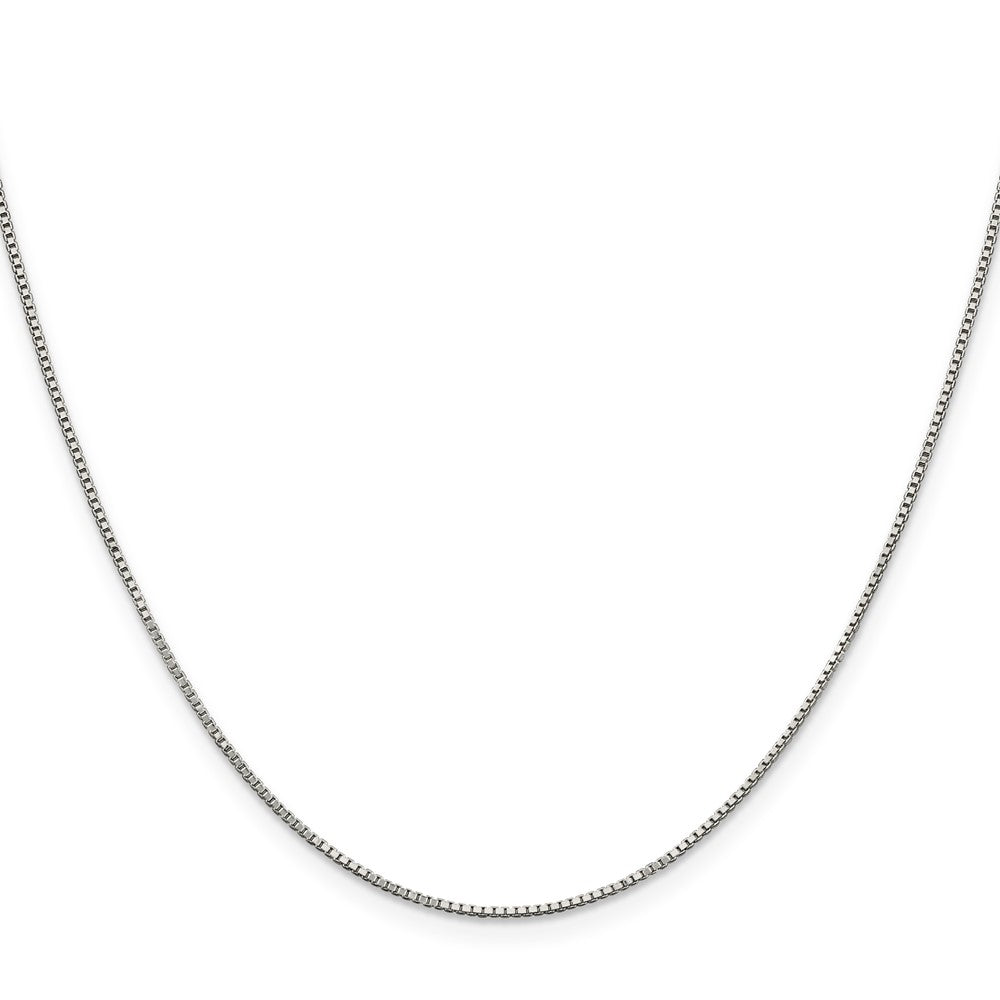 Sterling Silver Rhodium-plated .9mm Box Chain w/ ext.