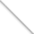 Sterling Silver Rhodium-plated .9mm Box Chain w/ ext.