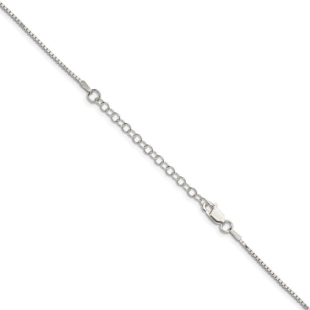 Sterling Silver 1.25mm Box Chain w/ ext.