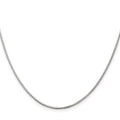 Sterling Silver Rhodium-plated 1.25mm Box Chain w/ ext.