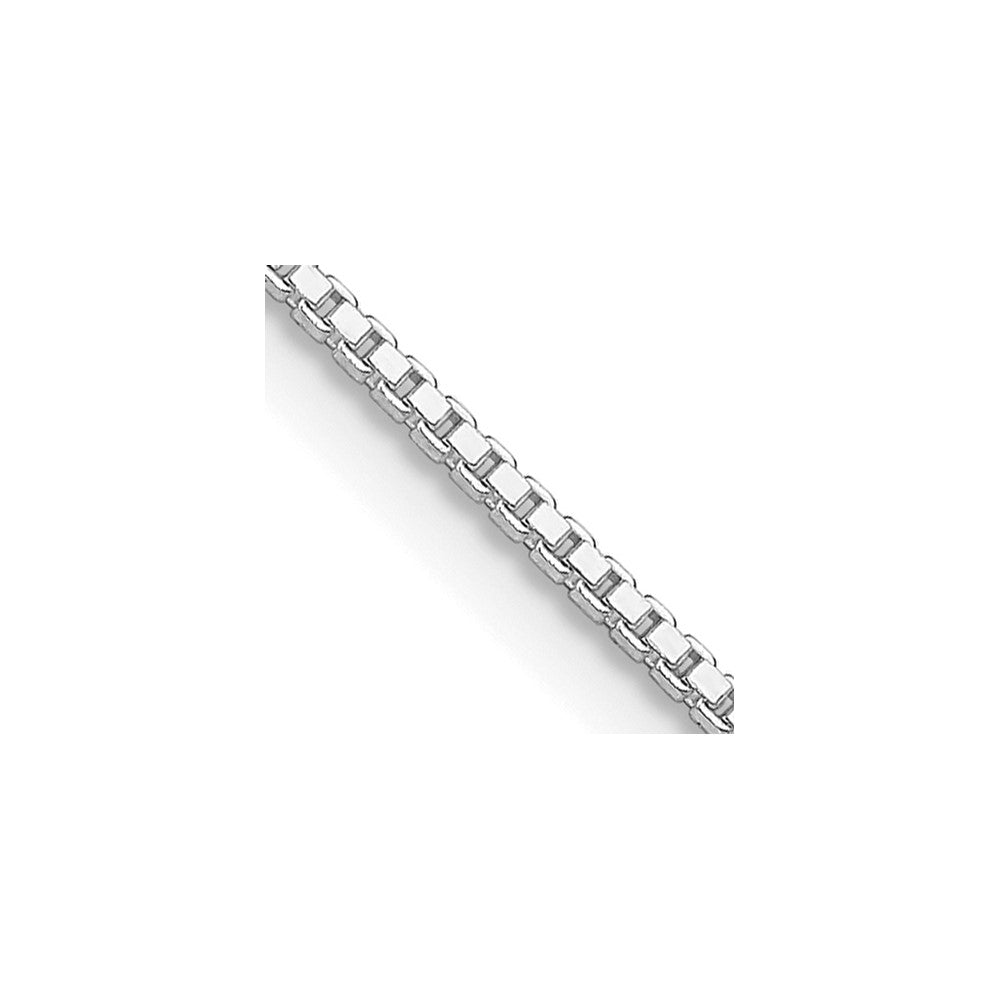 Sterling Silver Rhodium-plated 1.25mm Box Chain w/ ext.