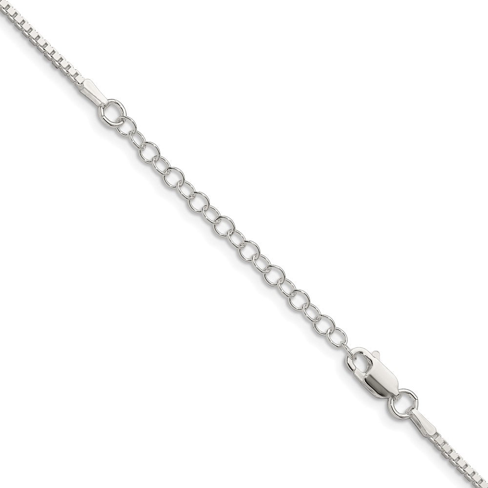 Sterling Silver 1.5mm Box Chain w/ ext.