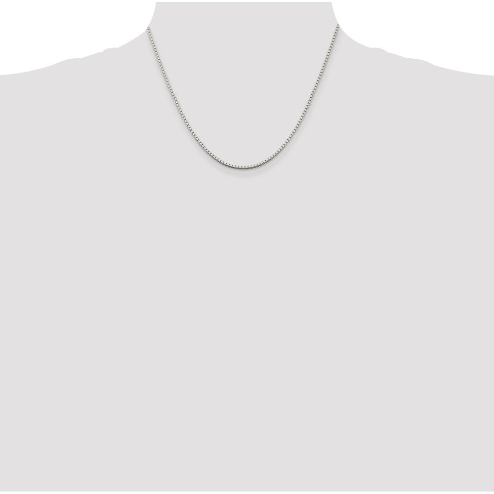 Sterling Silver 1.75mm Box Chain w/ ext.