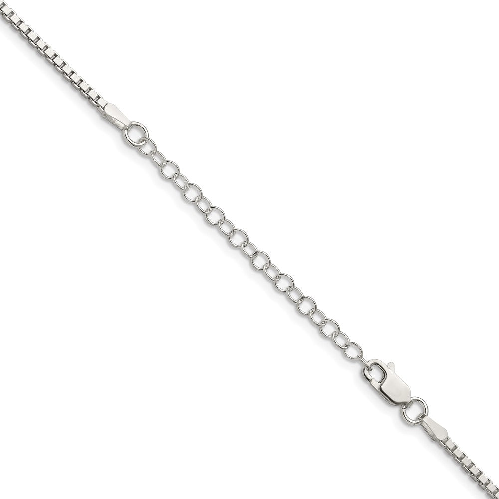 Sterling Silver 1.75mm Box Chain w/ ext.