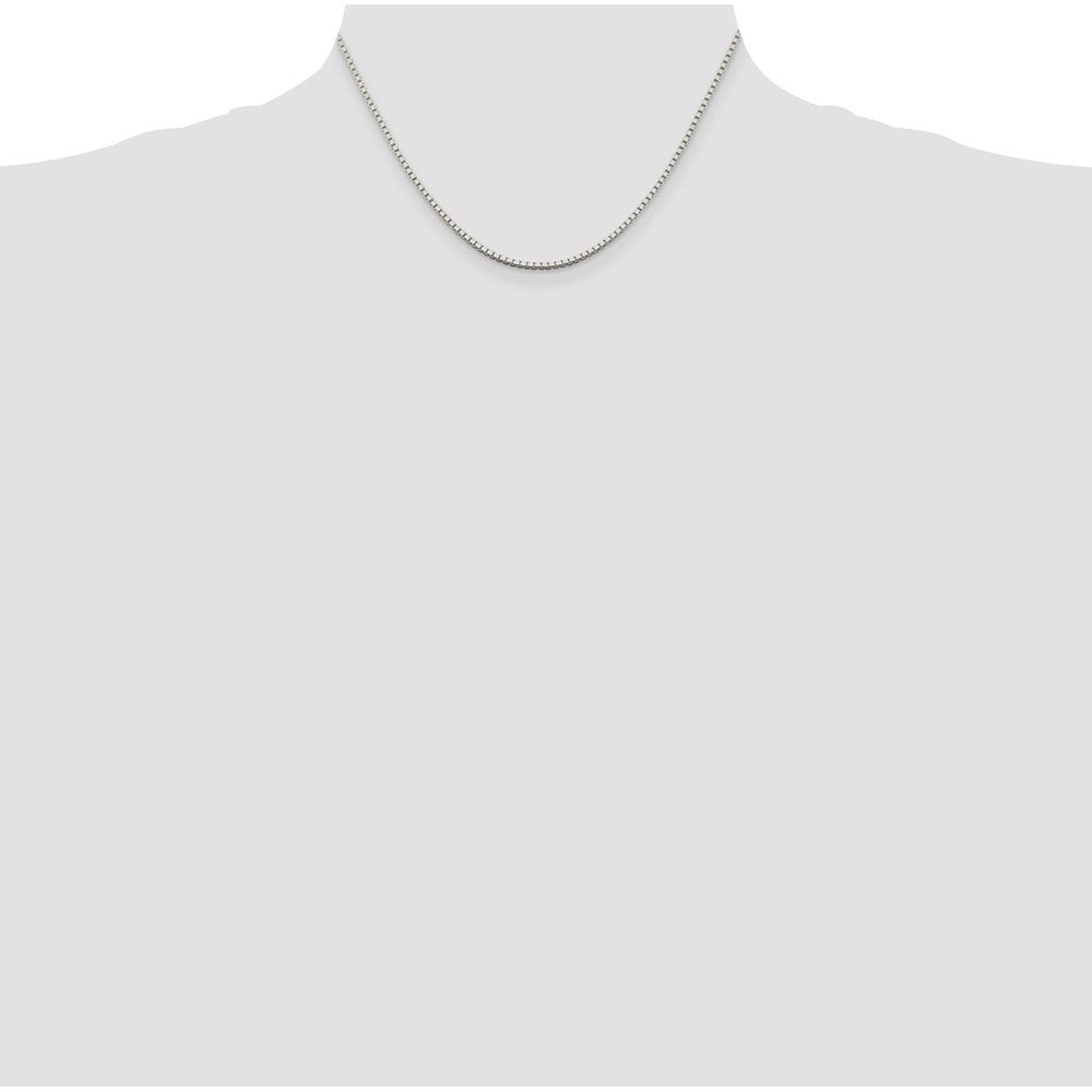 Sterling Silver Rhodium-plated 1.75mm Box Chain