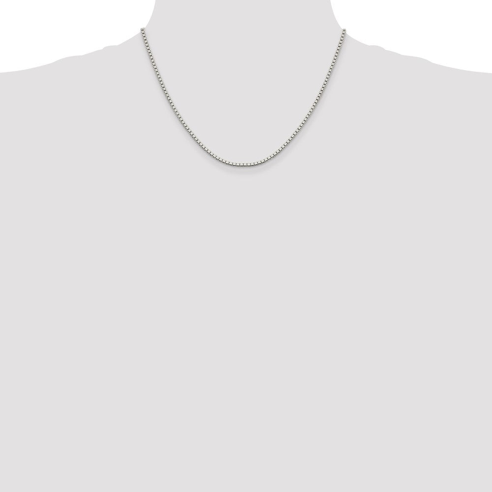 Sterling Silver 1.9mm Box Chain w/ ext.