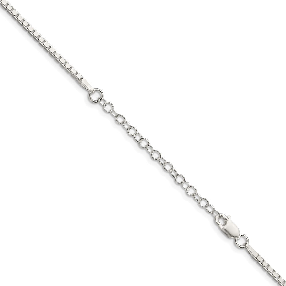Sterling Silver 1.9mm Box Chain w/ ext.