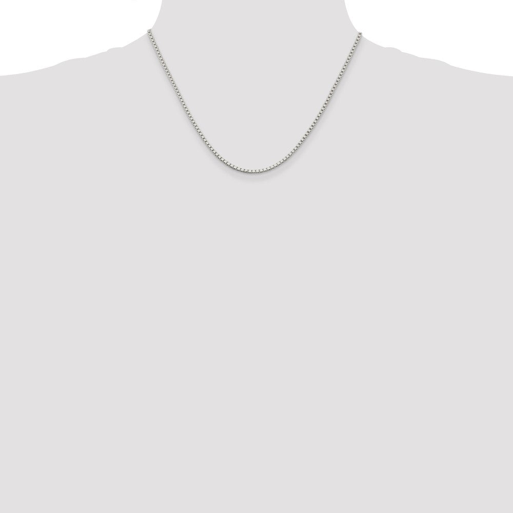 Sterling Silver 2mm Box Chain w/ ext.