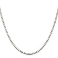 Sterling Silver Rhodium-plated 2.5mm Box Chain