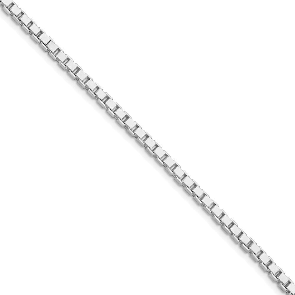 Sterling Silver Rhodium-plated 3mm Box Chain