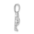 Sterling Silver Rhodium-plated Polished Puffin Bird Pendant