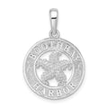 Sterling Silver RH-plated Polish Booth Bay Starfish Pendant
