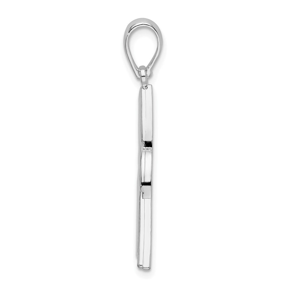 Sterling Silver Rhodium-plated Polished Celtic Trinity Knot Pendant