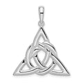 Sterling Silver Rhodium-plated Polished Celtic Trinity Knot Pendant
