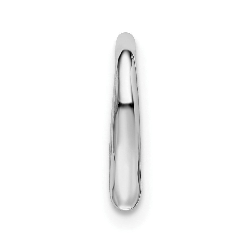 Sterling Silver Rhodium-plated Polished Heart Slide