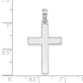 Sterling Silver Polished Flat Latin Cross Pendant