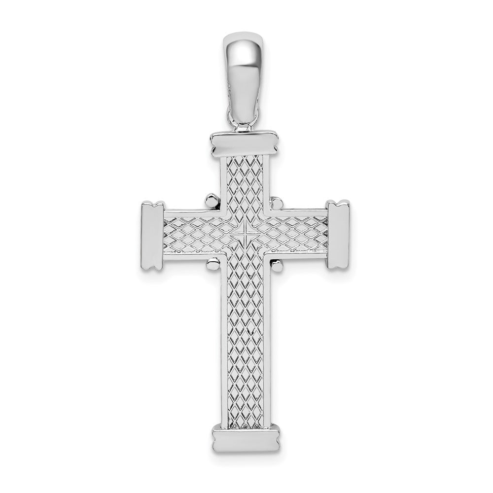Sterling Silver w/Endcaps and X-Center Latin Cross Pendant