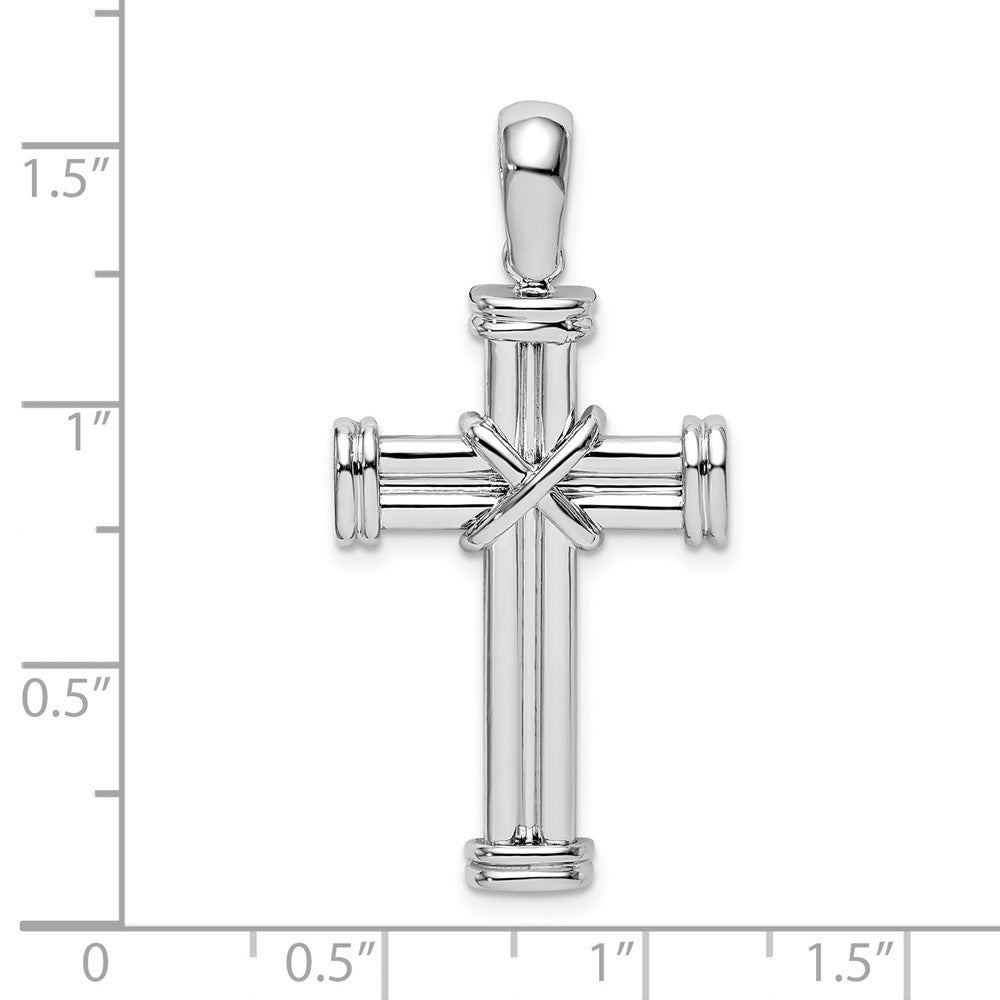 Sterling Silver w/Endcaps and X-Center Latin Cross Pendant