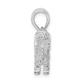 Sterling Silver Rhodium-plated 3D Cavalier King Charles Spaniel Pendant