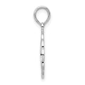 Sterling Silver Rhodium-plated Scalloped Holy Communion Pendant