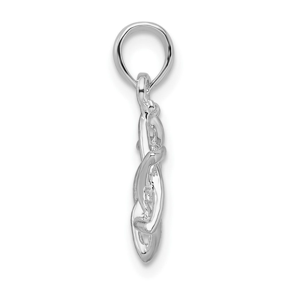 Sterling Silver Polished 3D Cut-out Star of David Pendant