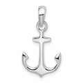 Sterling Silver Rhodium-plated Polished 3D Anchor Pendant