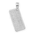 Sterling Silver Rhod-plated Small Florida Sanibel License Plate Pendant
