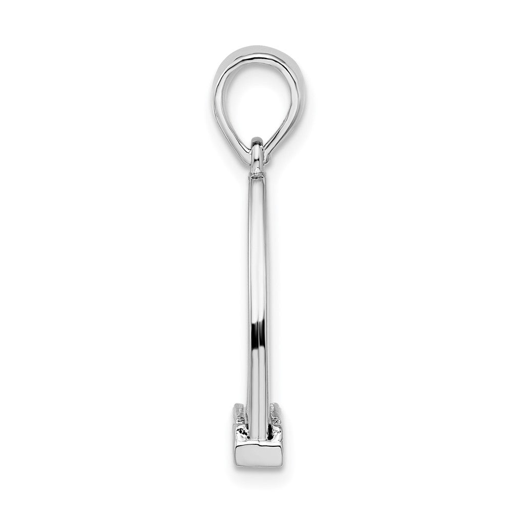 Sterling Silver Polished 3D Large Horse Stirrup Pendant