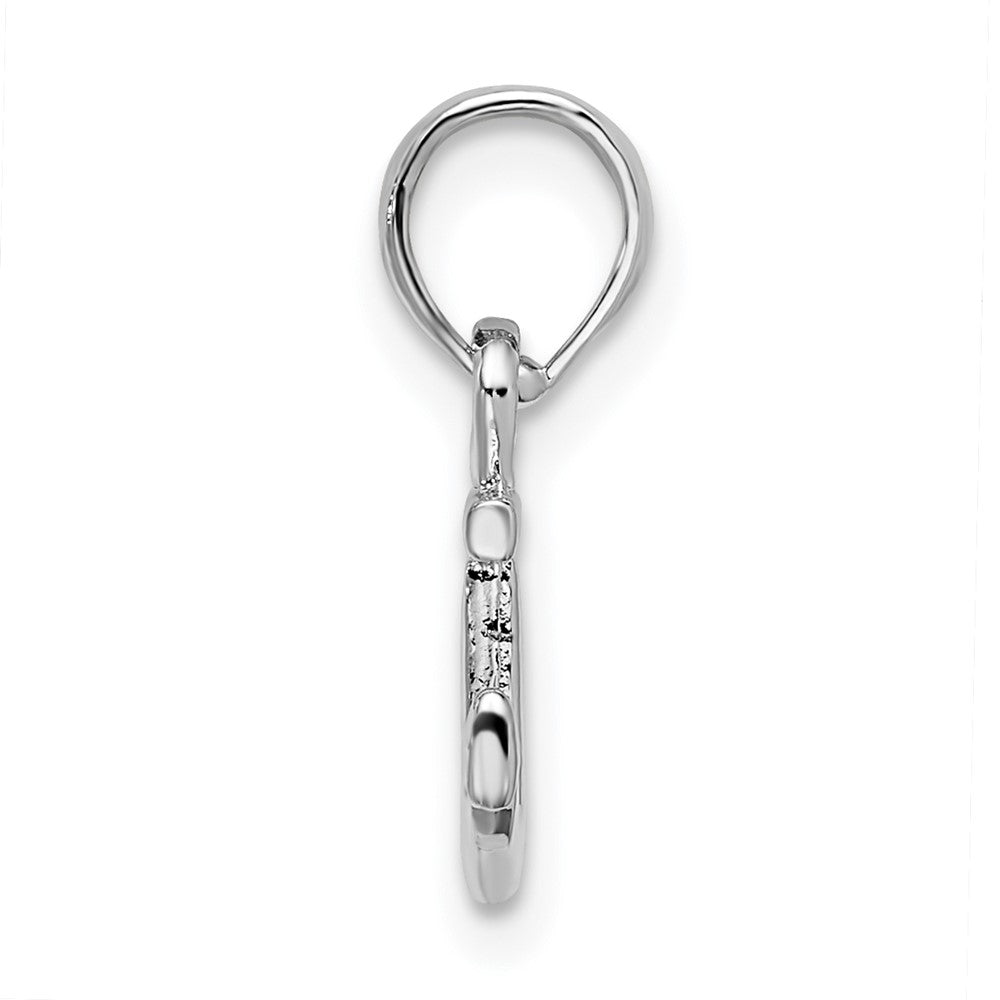 Sterling Silver Polished 3D Mini Anchor Pendant