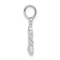 Sterling Silver Rhodium-plated Polished I Heart My Cat Pendant