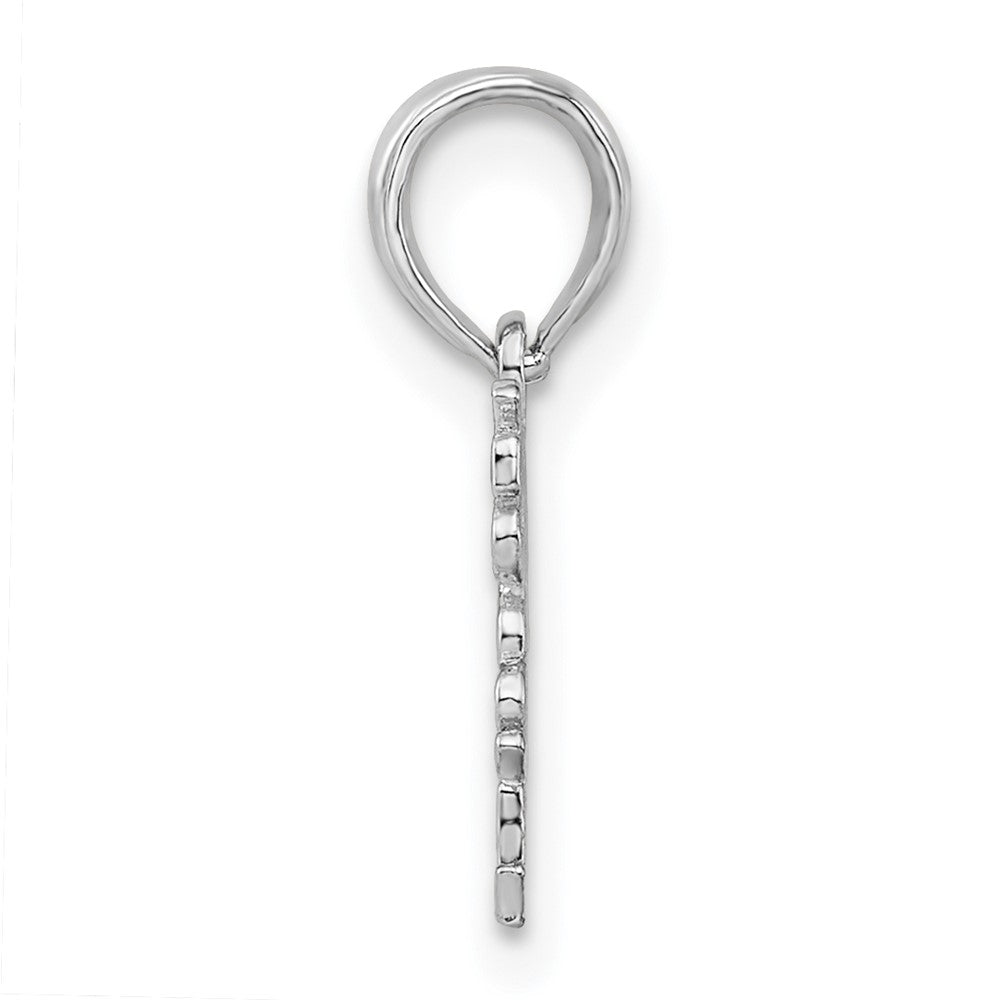 Sterling Silver Rhodium-plated Polished DADDYS LITTLE GIRL Pendant