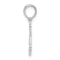 Sterling Silver Rhodium-plated Polished I HEART YOU Script Pendant
