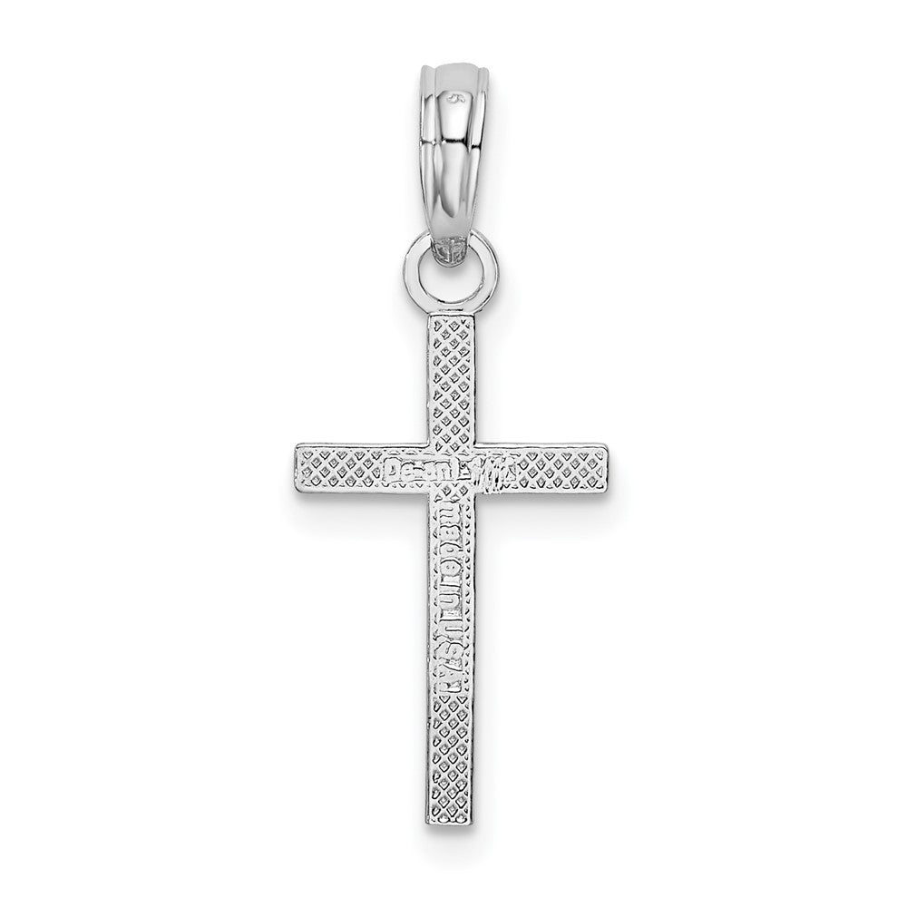 Sterling Silver Polished Flat Latin Cross Pendant