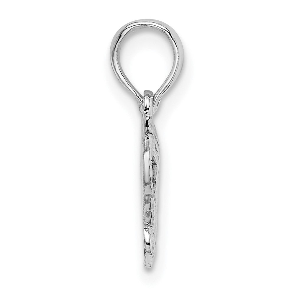 Sterling Silver Rhodium-plated Polished Praying Hands Pendant