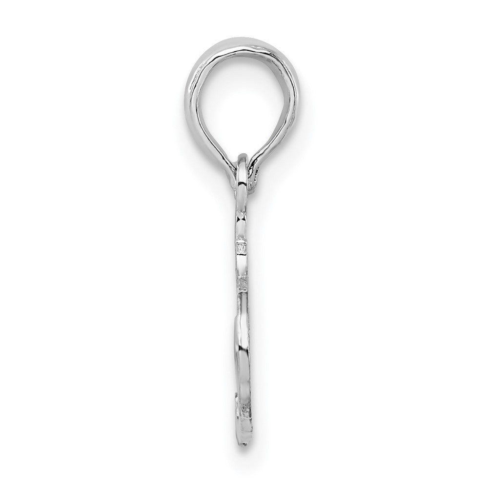 Sterling Silver Rhodium-plated Polished #1 SISTER Pendant