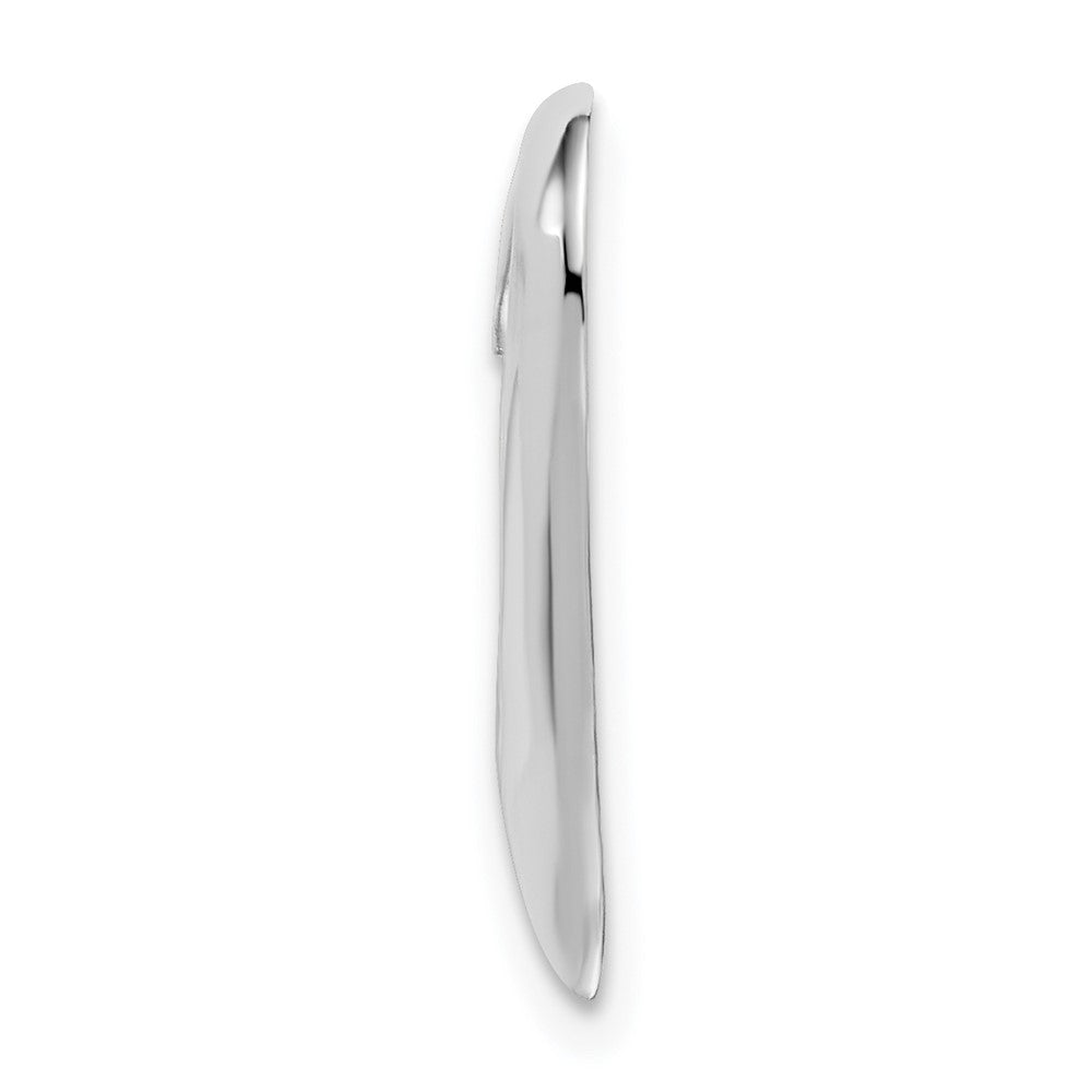 Sterling Silver Rhodium-plated Polished Large Floating Heart Pendant
