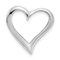 Sterling Silver Rhodium-plated Polished Large Floating Heart Pendant