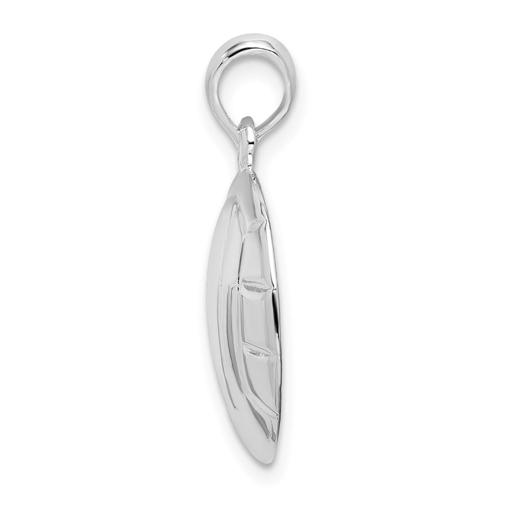 Sterling Silver Rhodium-plated Polished Volleyball Pendant