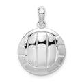 Sterling Silver Rhodium-plated Polished Volleyball Pendant