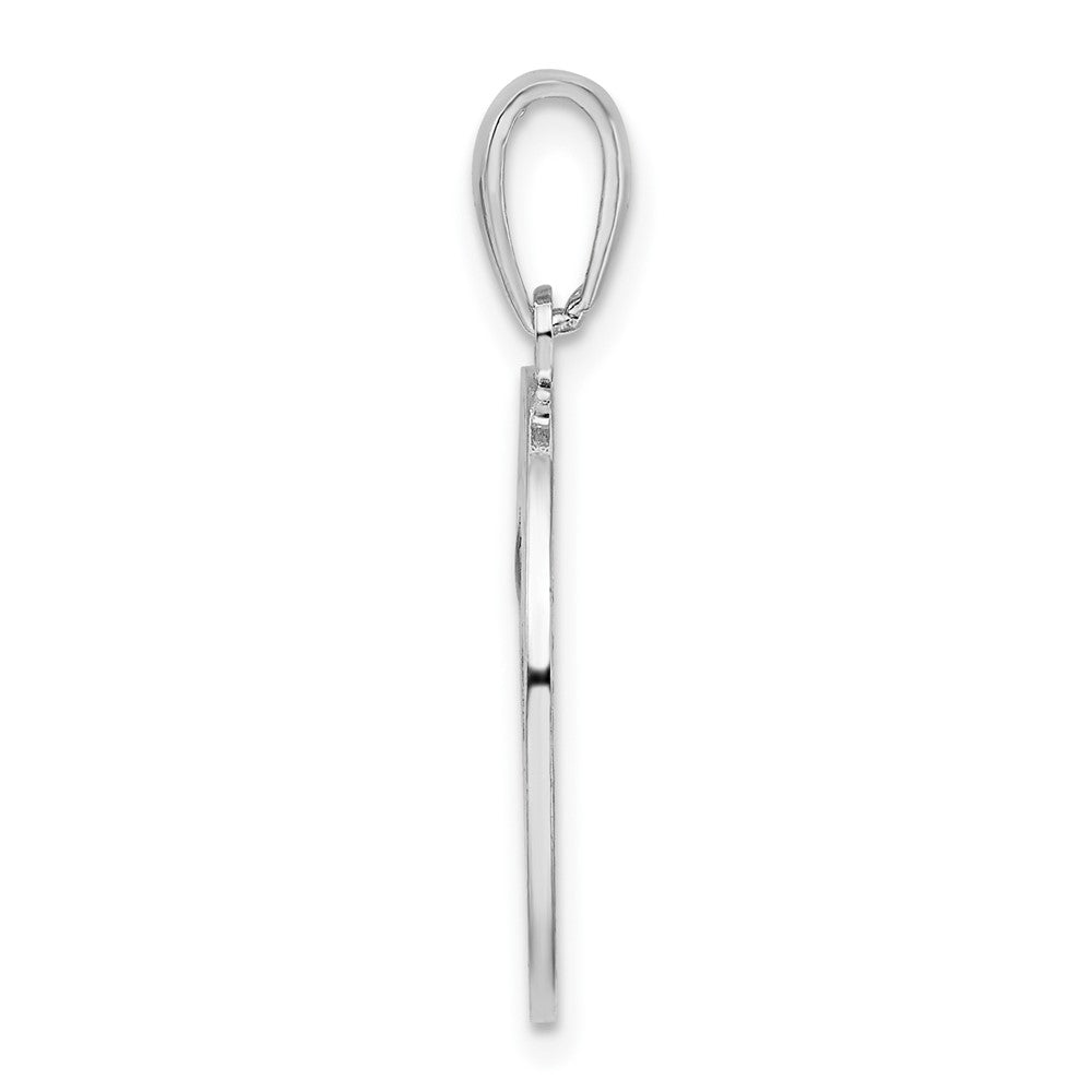 Sterling Silver Rhodium-plated Enamel Traverse CityMi w/Grapes Pendant