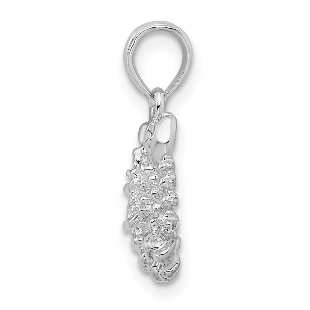 Sterling Silver Rhodium-plated Polished 3D Scorpio Zodiac Pendant