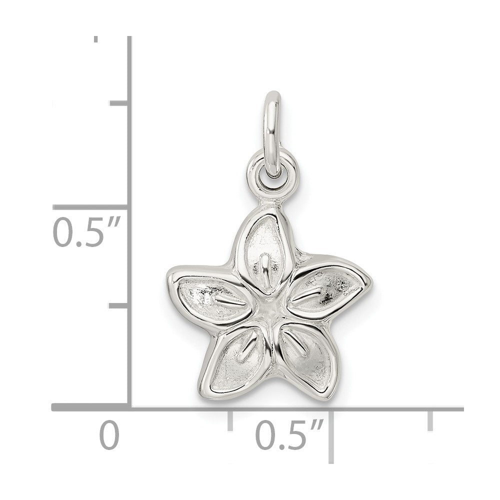 Sterling Silver Puffed Flower Charm