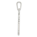 Sterling Silver Polished Fleur de Lis Cross Pendant
