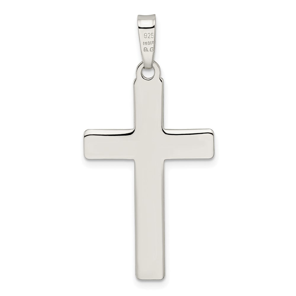 Sterling Silver Diamond-cut Latin Cross Pendant