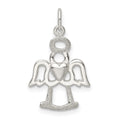 Sterling Silver Polished and Lasered Angel Pendant