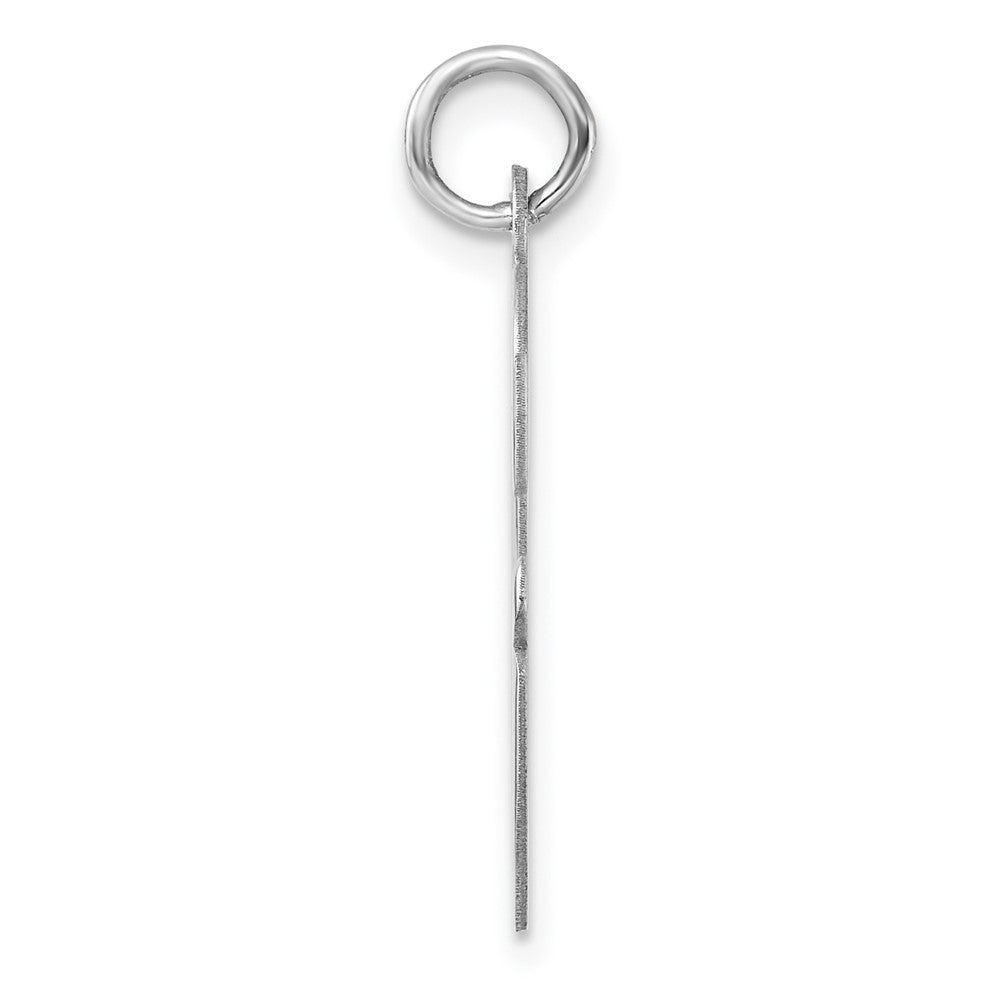 Large Sterling Silver Rhodium-plated Script Letter G Initial Charm